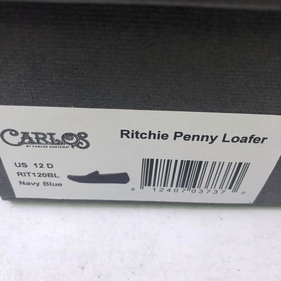 Carlos Santana Navy Ritchie Penny Loafer Shoes Size 12 main image 6